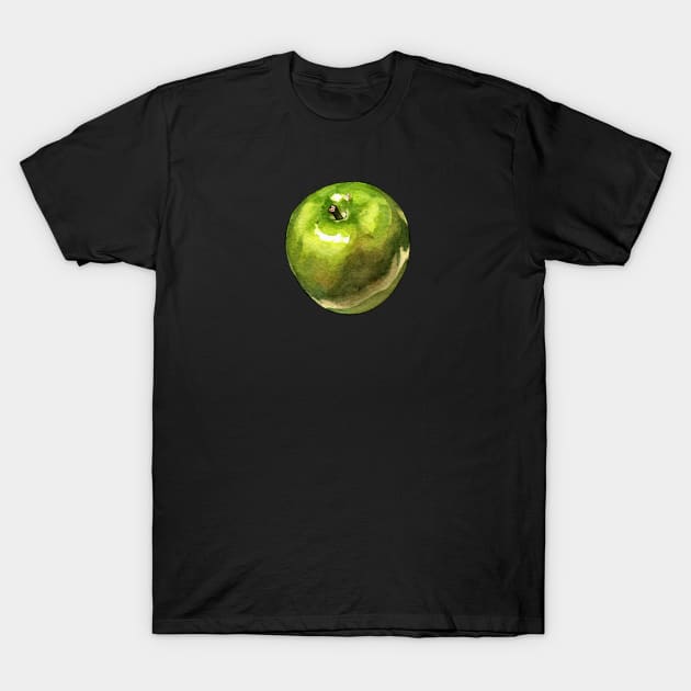 Watercolor Green Apple T-Shirt by AquarellChill